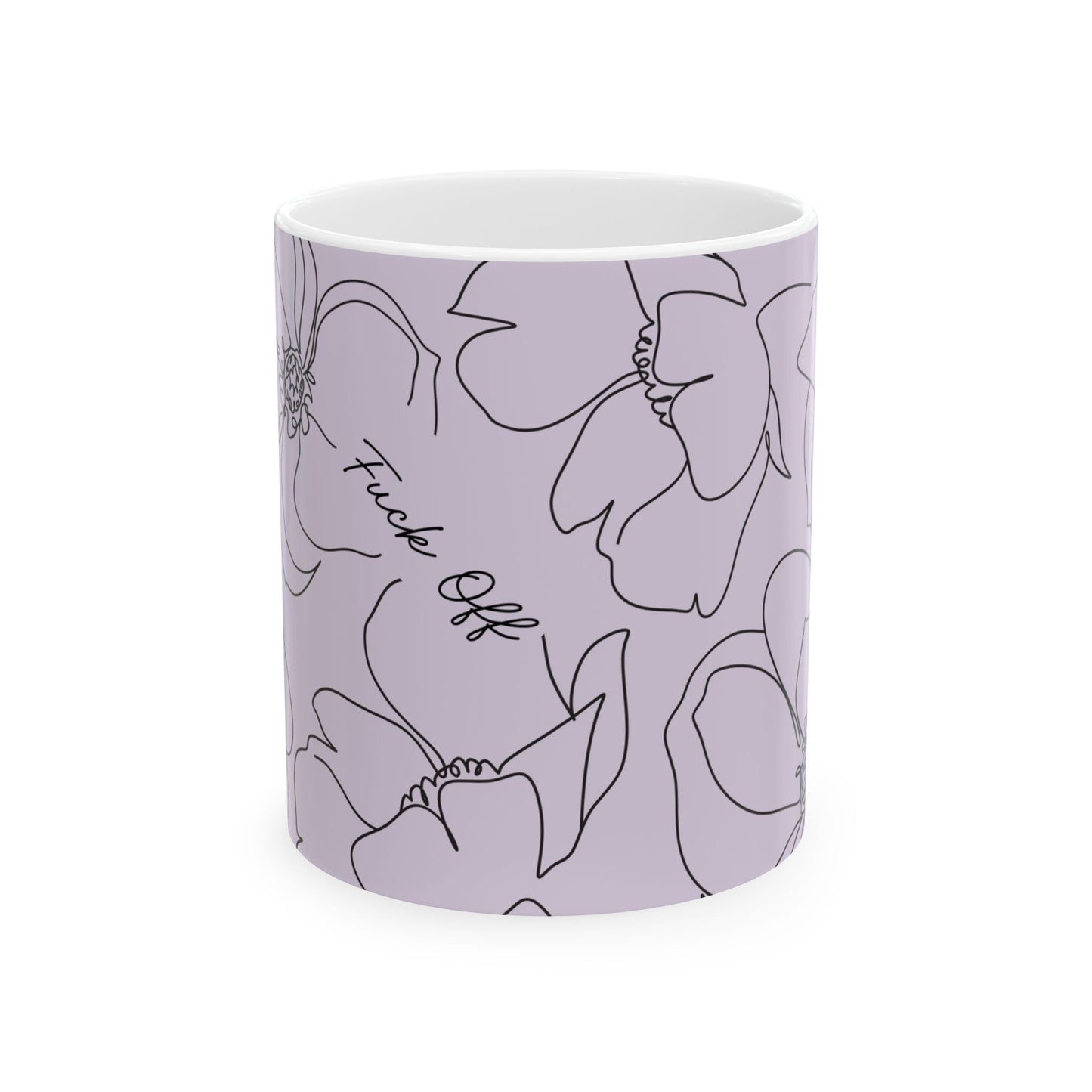 Floral "F" Off Ceramic Mug | Coffee and Tea Lover Gift | Tea Cup | Housewarming, Funny Mug, Busy Mom, Peri-menopause