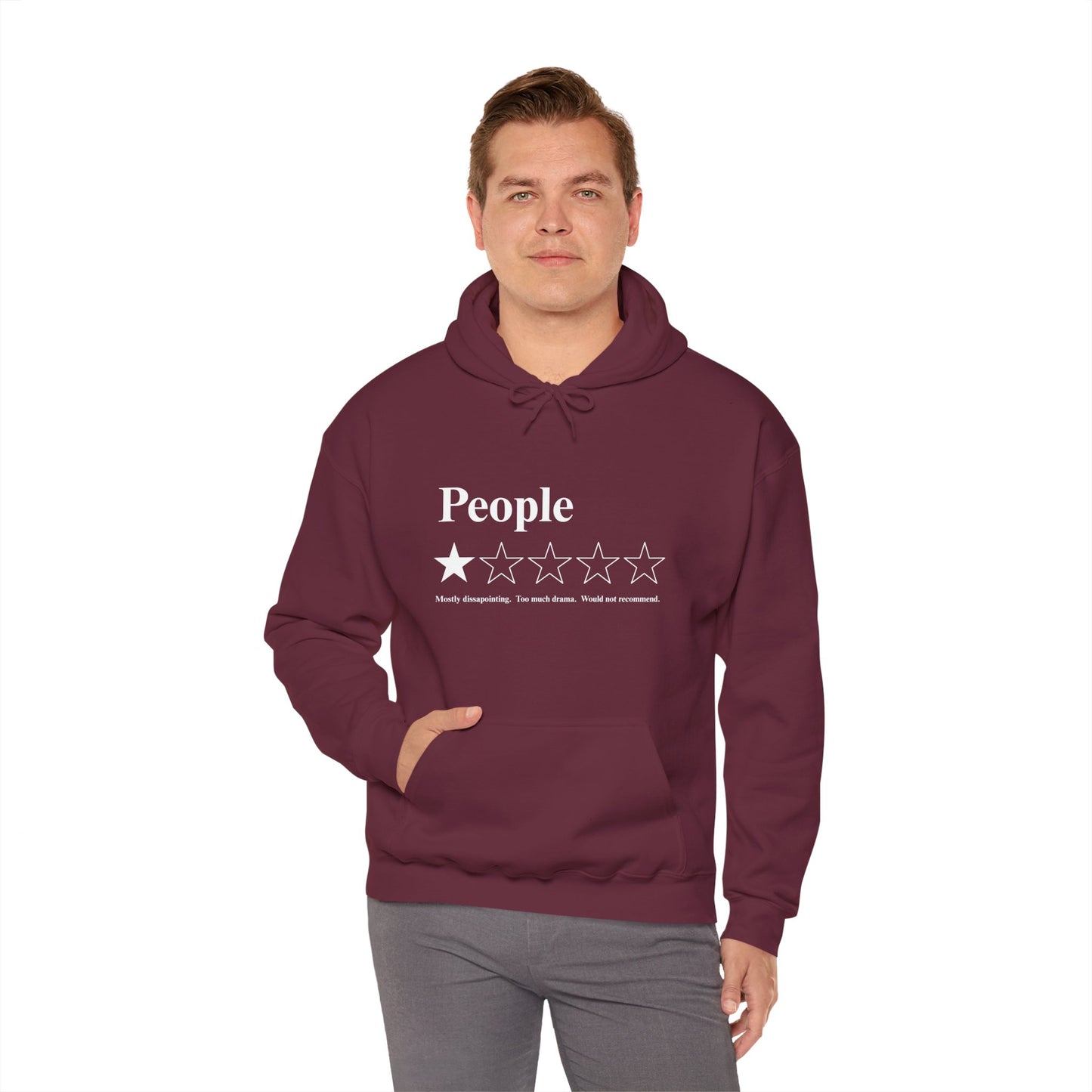 People 1-Star Hoodie — Funny Sarcastic Rating Pullover