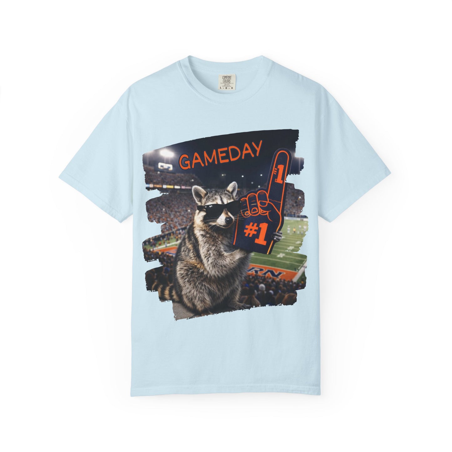 Raccoon Football Fan T-Shirt — Comfort Colors Garment-Dyed Tee
