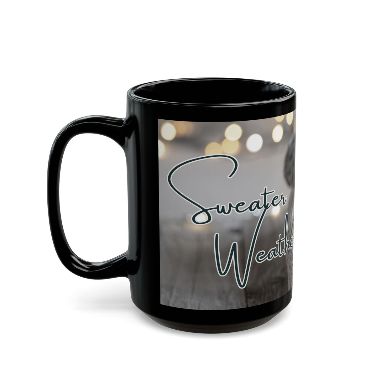 Cozy Sweater Weather Black Mug (11oz & 15oz)