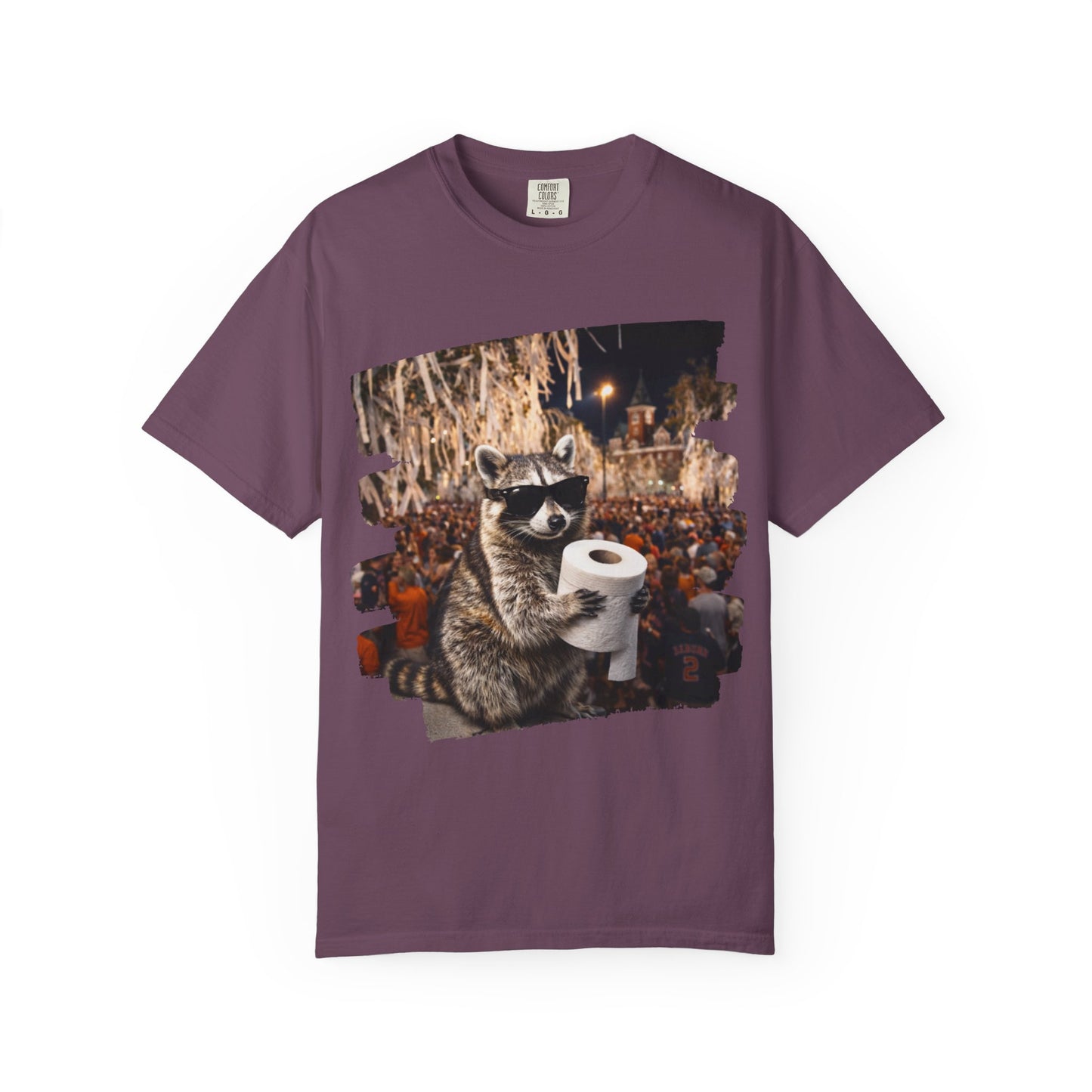 Raccoon Football T-Shirt — Comfort Colors Garment-Dyed Tee