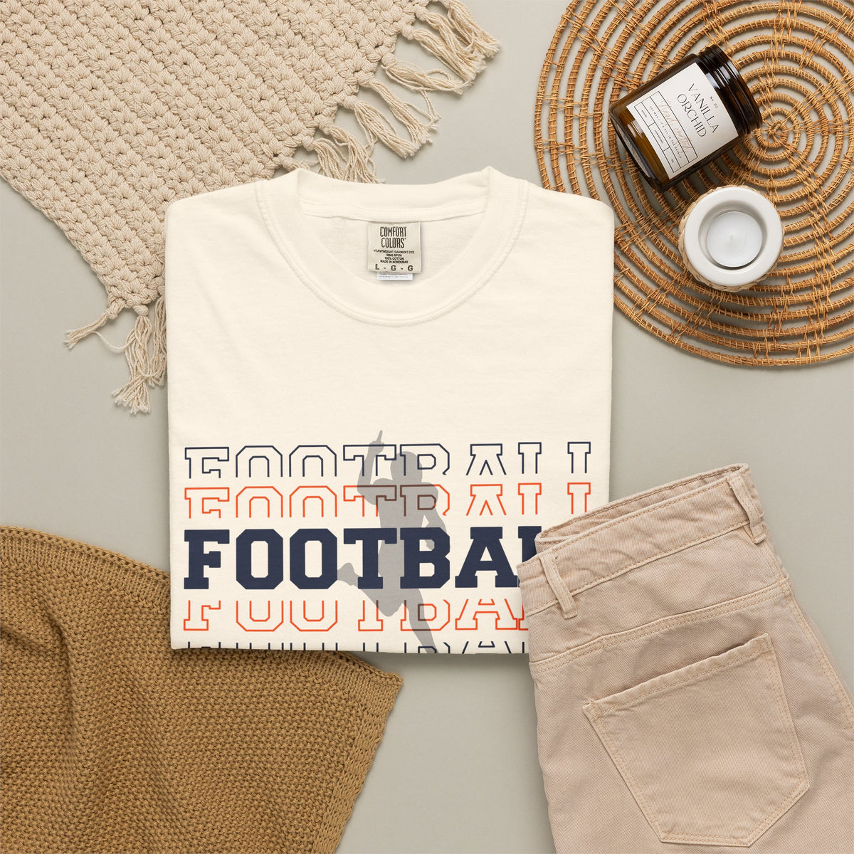 Game Day Football T-Shirt -'FOOTBALL' Front & 'GAME DAY' Back