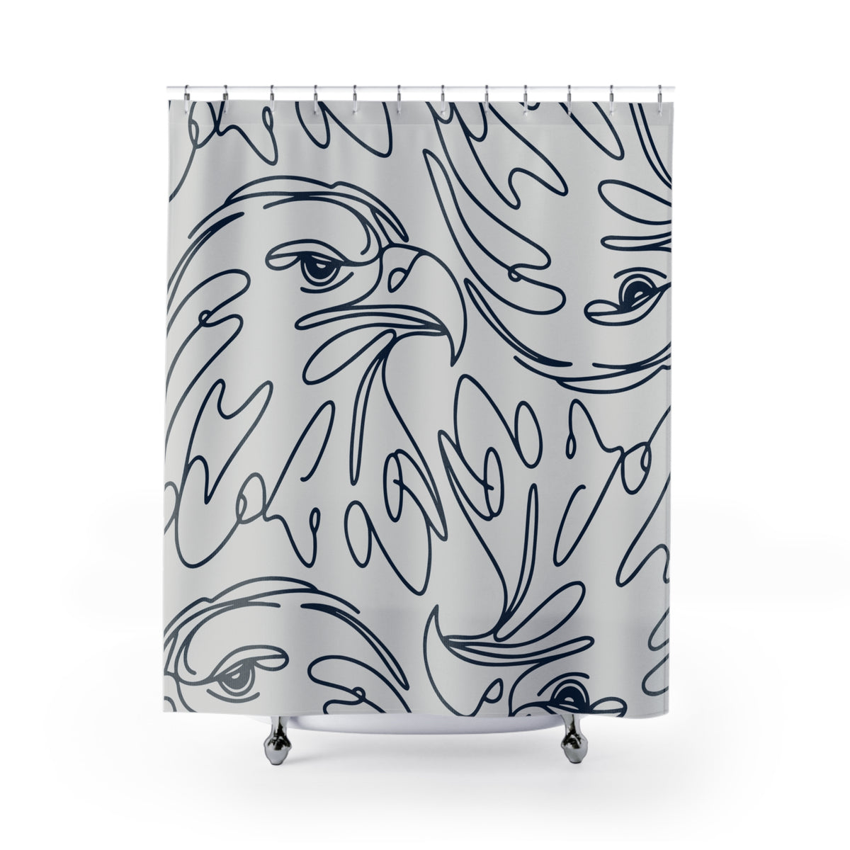 Eagle Line Art Shower Curtain