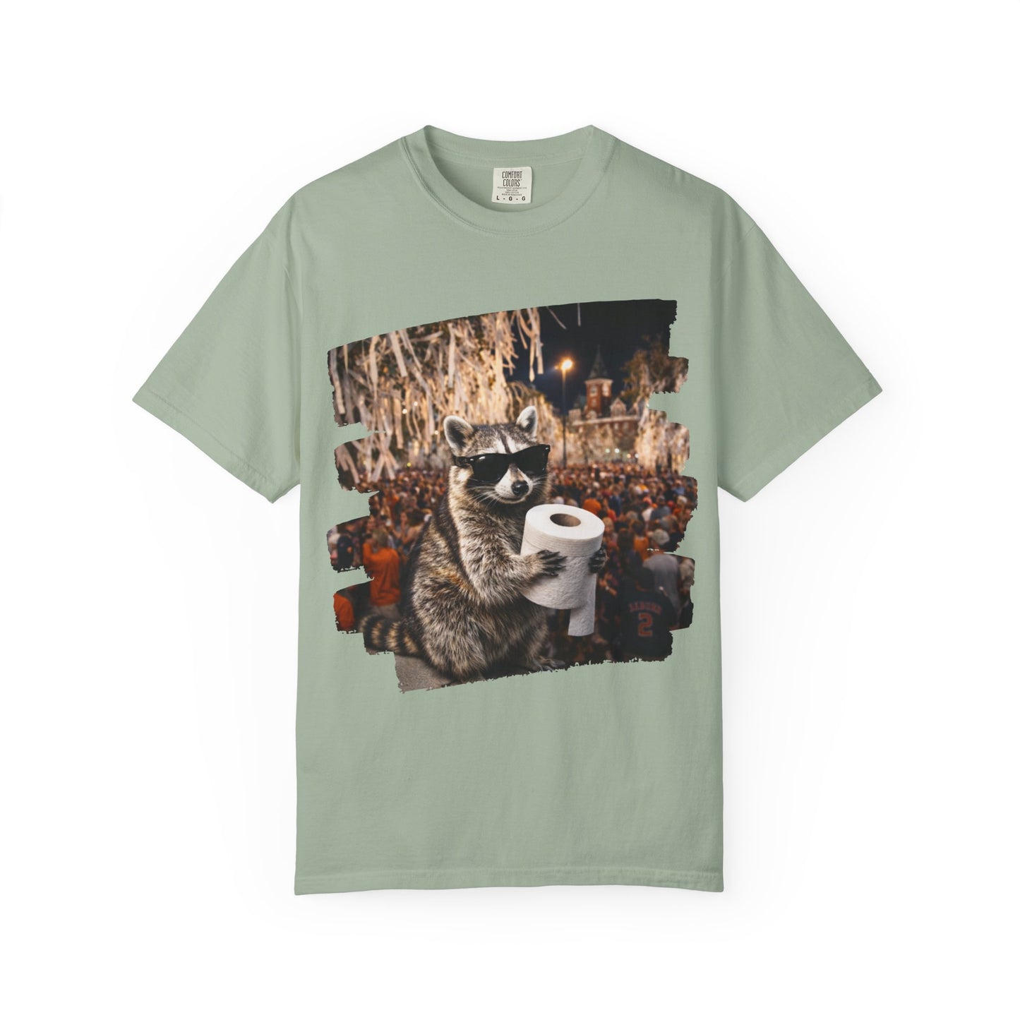Raccoon Football T-Shirt — Comfort Colors Garment-Dyed Tee