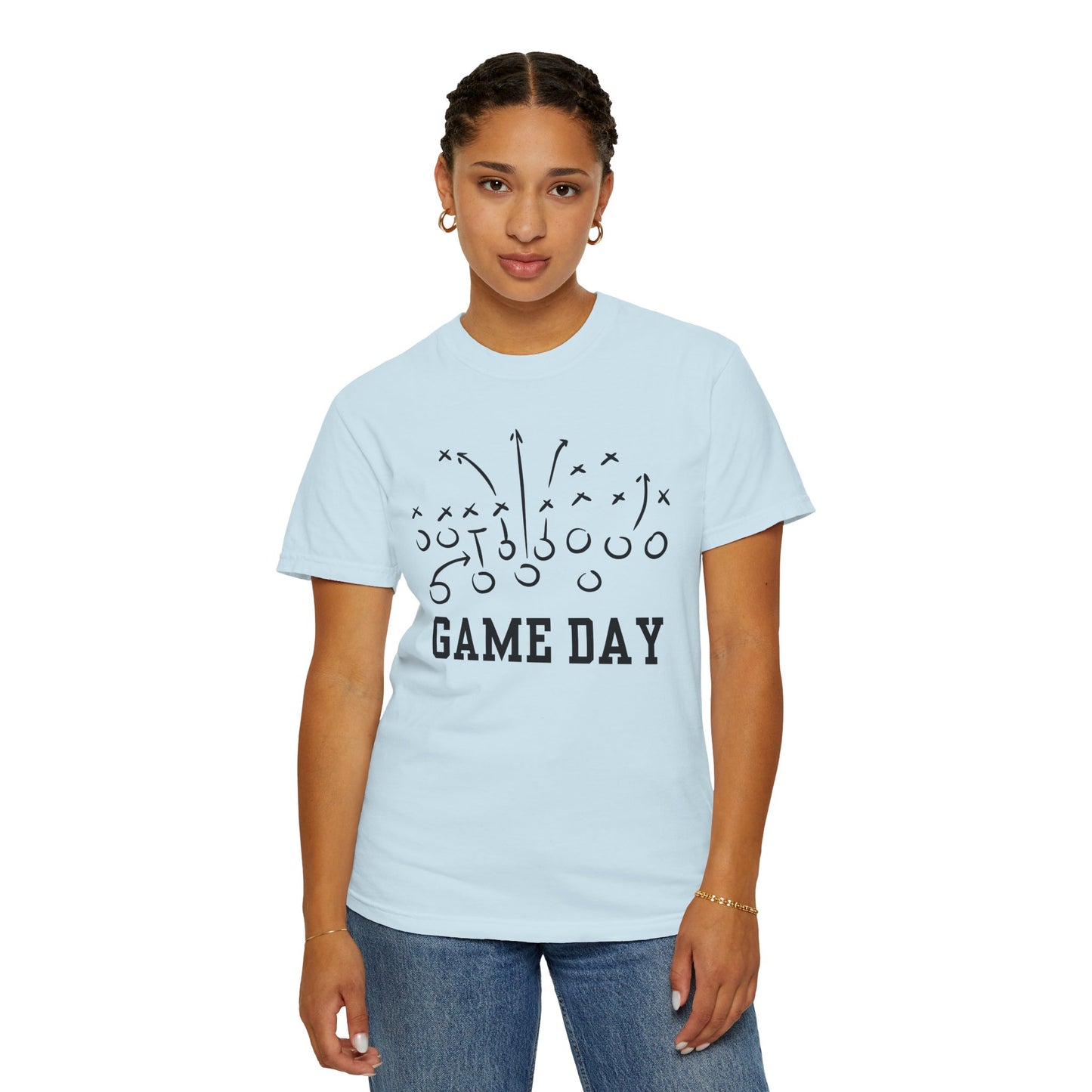 Game Day Football T-Shirt — 'Game Day Plays' Comfort Colors Tee