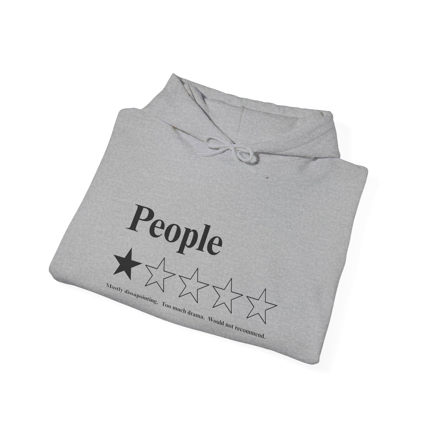 People 1-Star Hoodie — Funny Sarcastic Rating Pullover