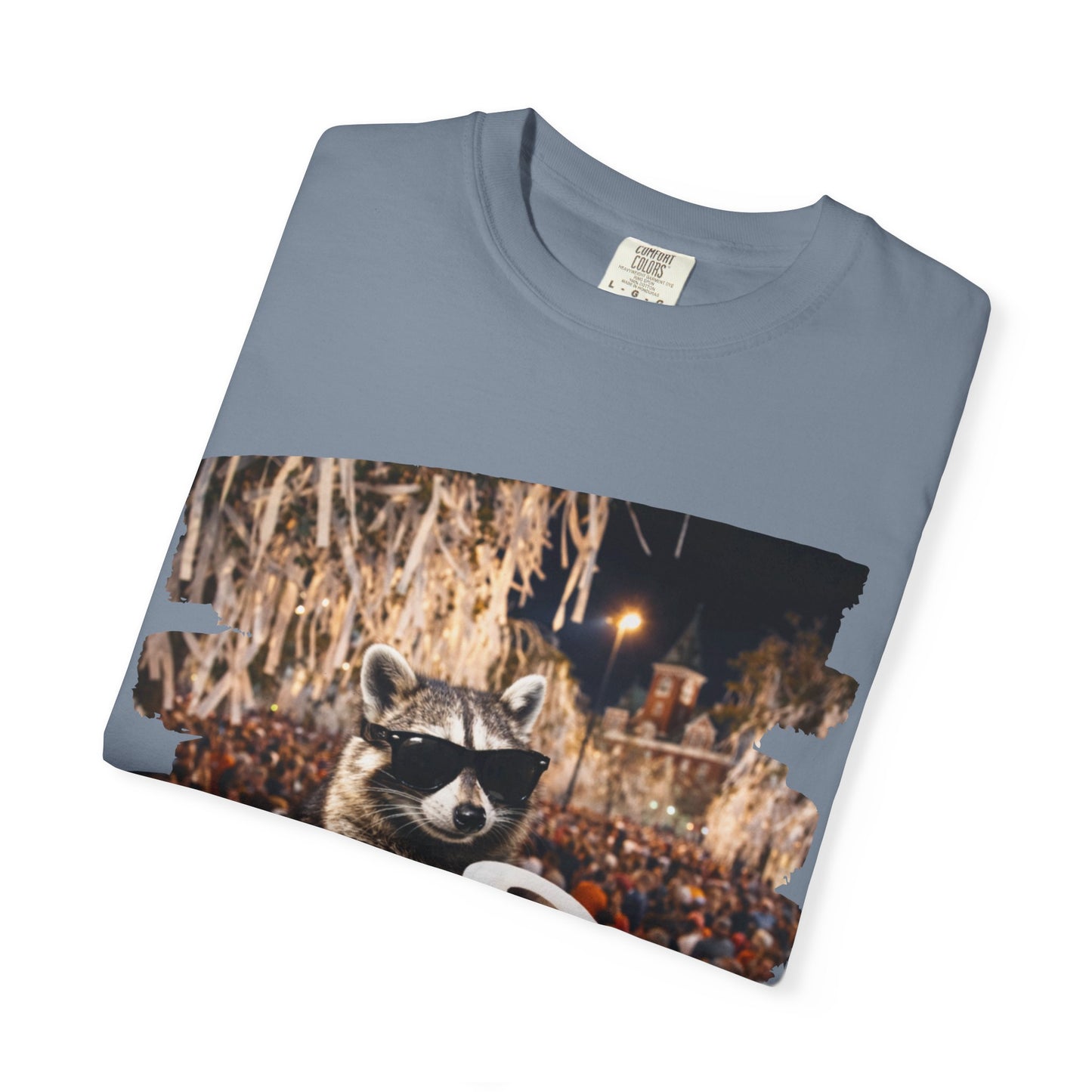 Raccoon Football T-Shirt — Comfort Colors Garment-Dyed Tee