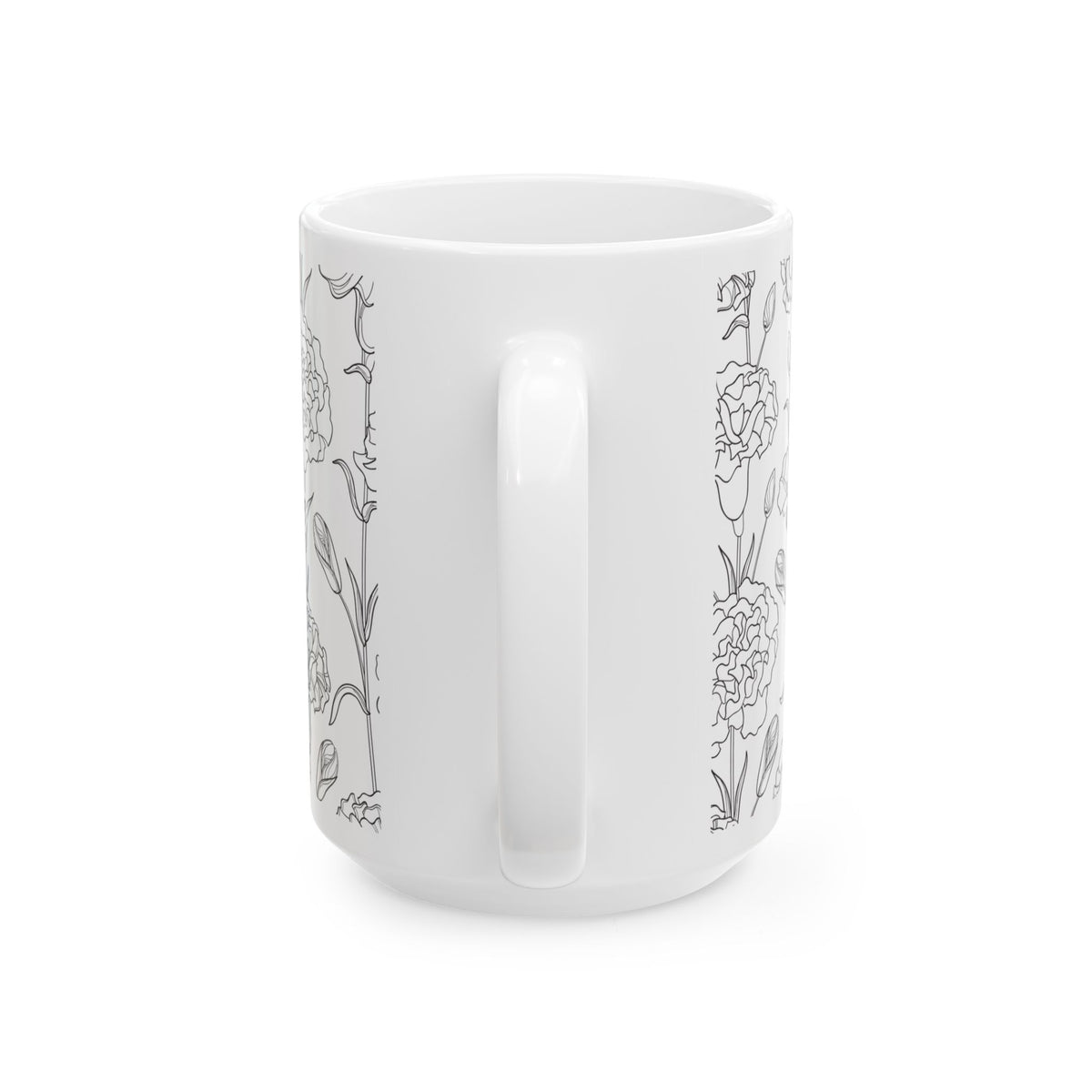Floral "Serene" Ceramic Mug