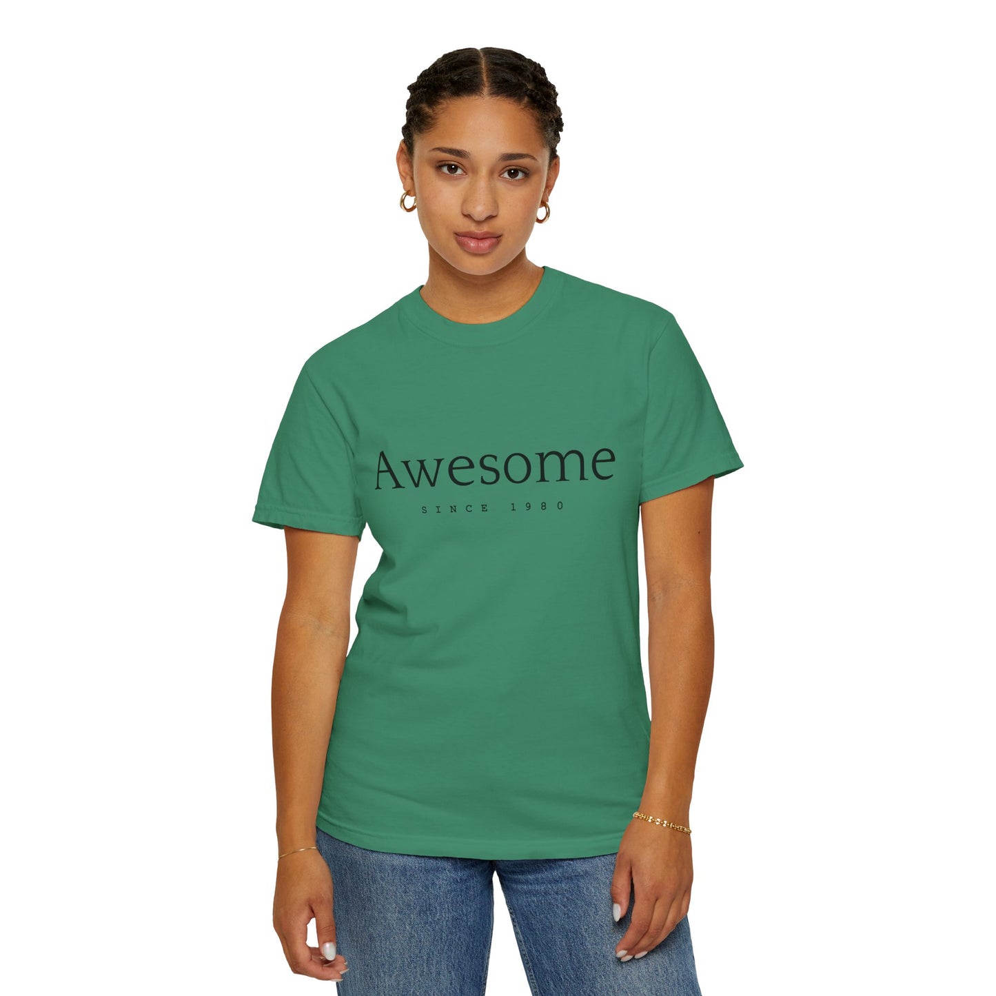 Awesome Since 1980 T-shirt — Comfort Colors Garment-Dyed Gift for Moms & Women