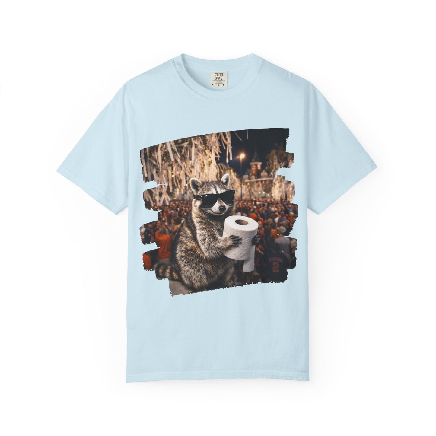 Raccoon Football T-Shirt — Comfort Colors Garment-Dyed Tee