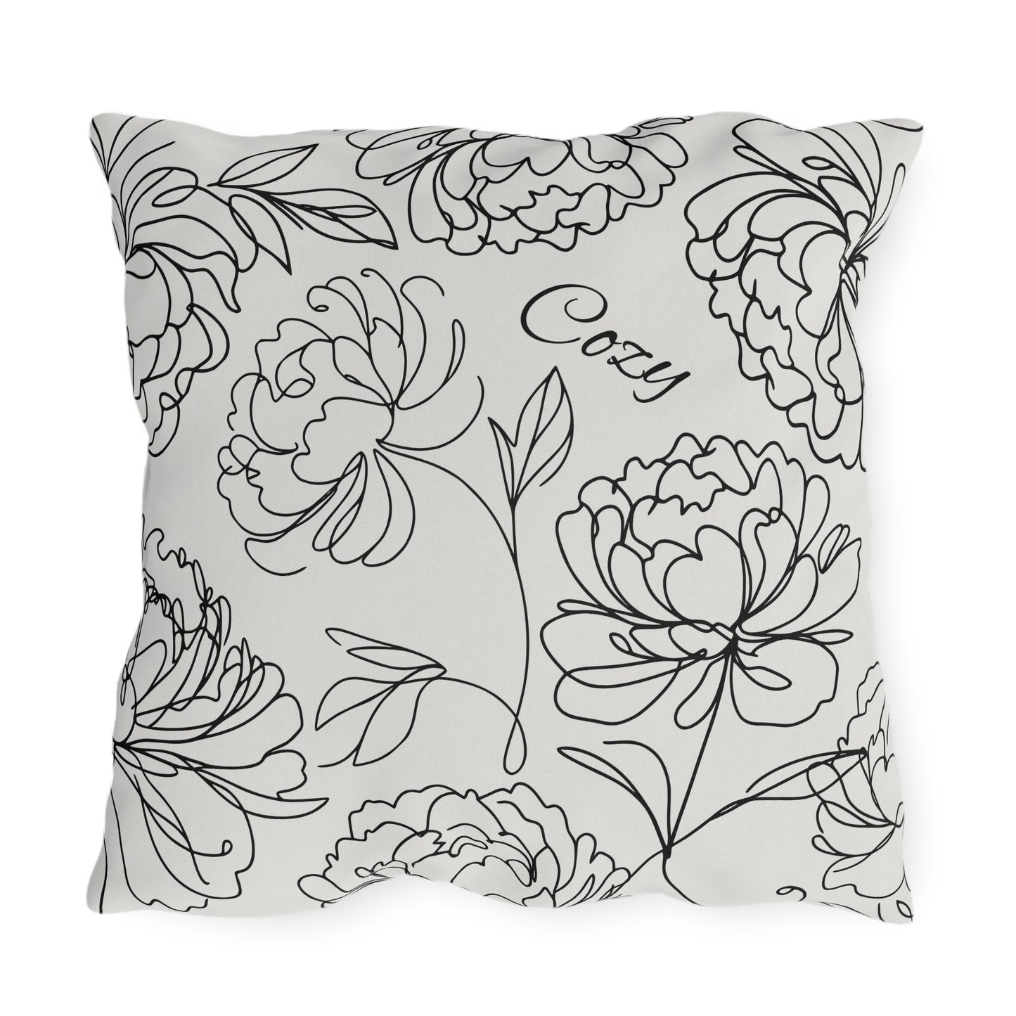Cozy Floral Outdoor Pillows, Outdoor Decor, Garden Cushions, Patio Accessories, Home Relaxation, Water resistant, UV protection