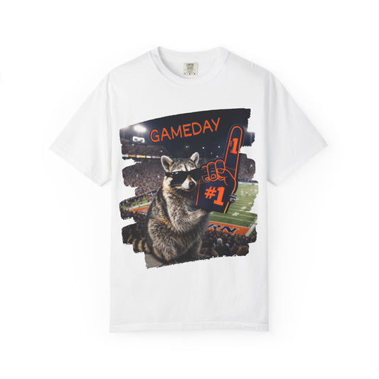 Raccoon Football Fan T-Shirt — Comfort Colors Garment-Dyed Tee