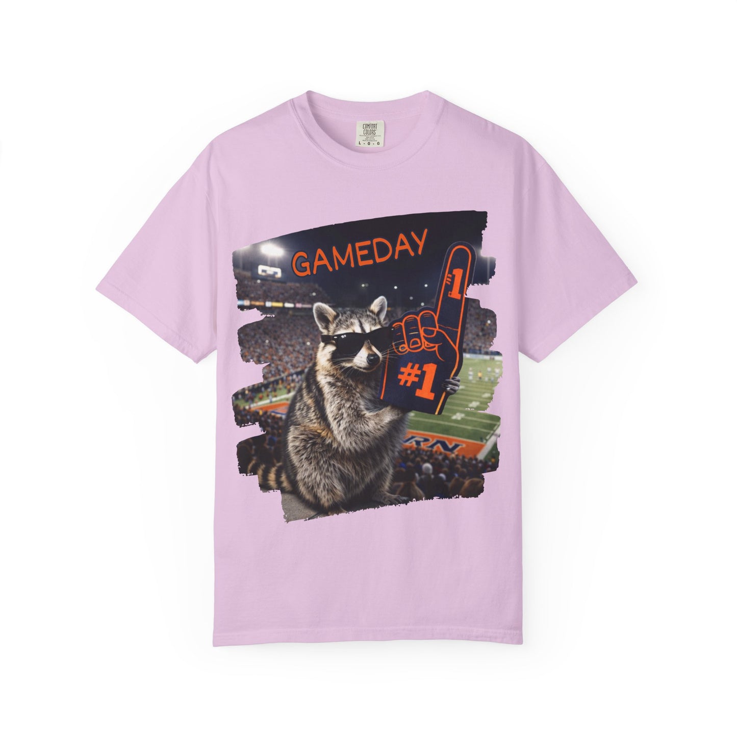 Raccoon Football Fan T-Shirt — Comfort Colors Garment-Dyed Tee