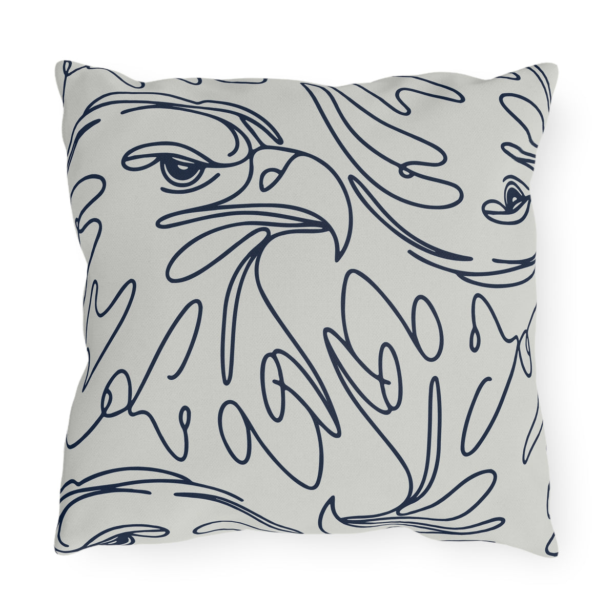 Eagle Line Art Outdoor Pillow