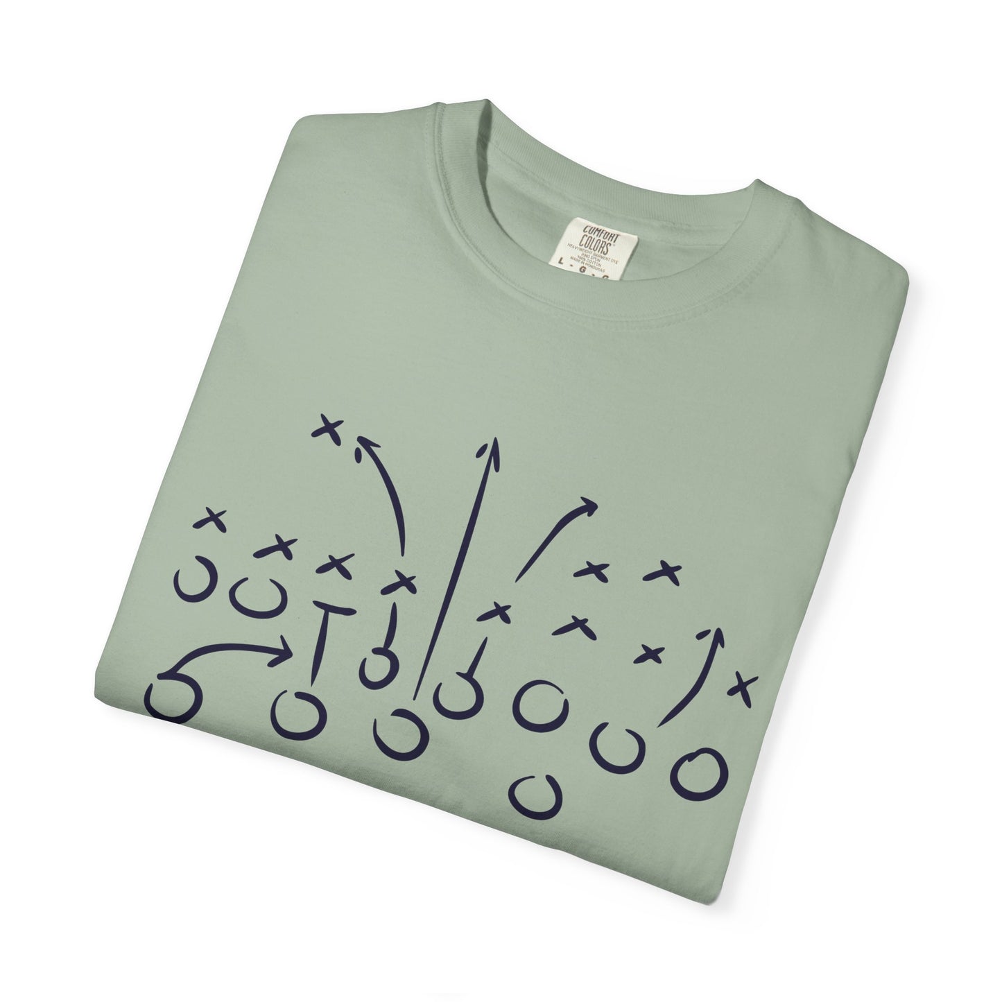 Game Day Football T-Shirt — Hand-Drawn Orange Play Routes
