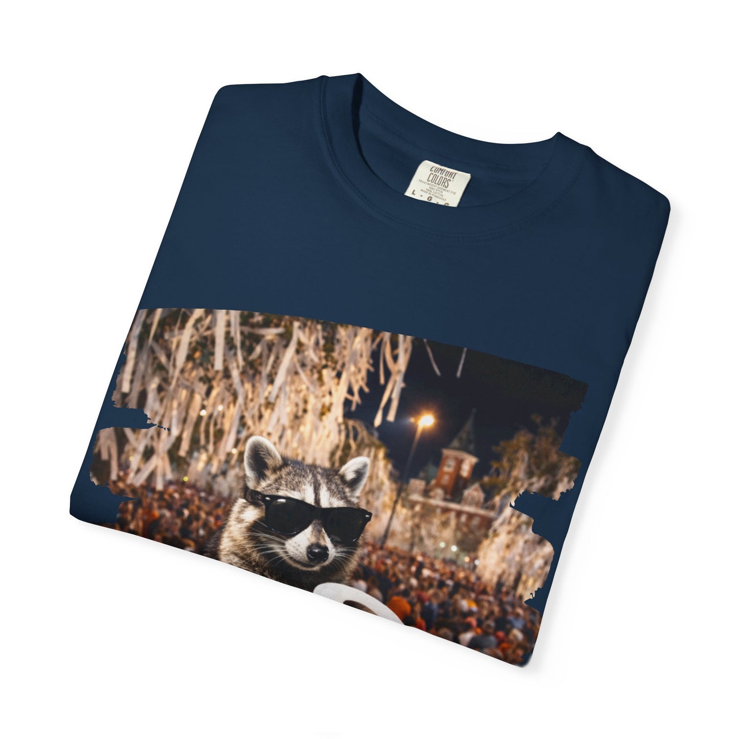 Raccoon Football T-Shirt — Comfort Colors Garment-Dyed Tee