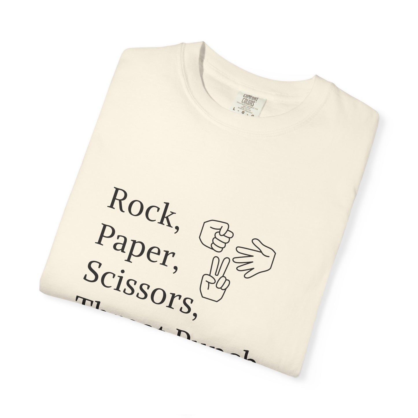 Rock Paper Scissors Throat Punch T-Shirt — Funny Adult Graphic Tee