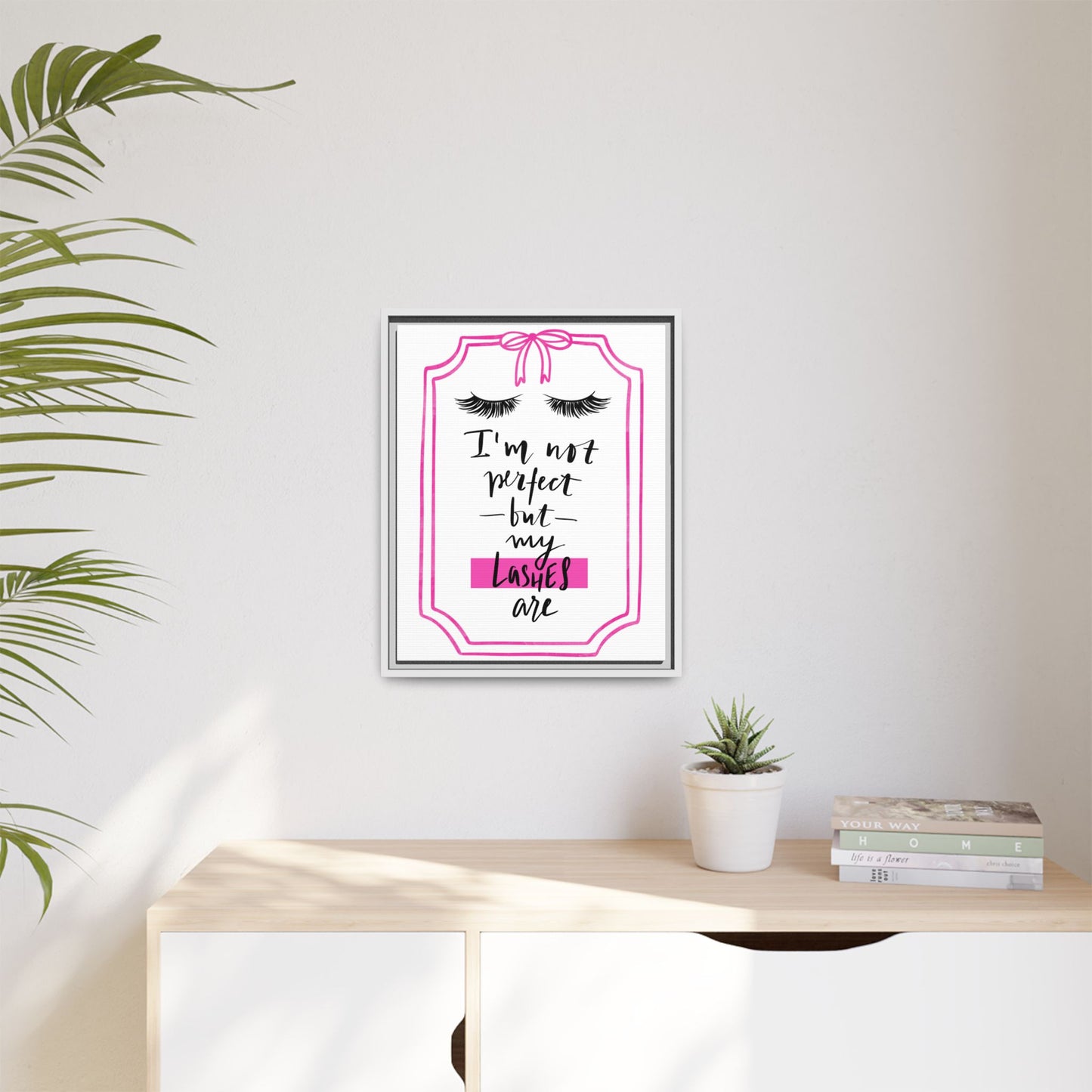Framed Lashes Make Everything Better| Matte Canvas Wall Art