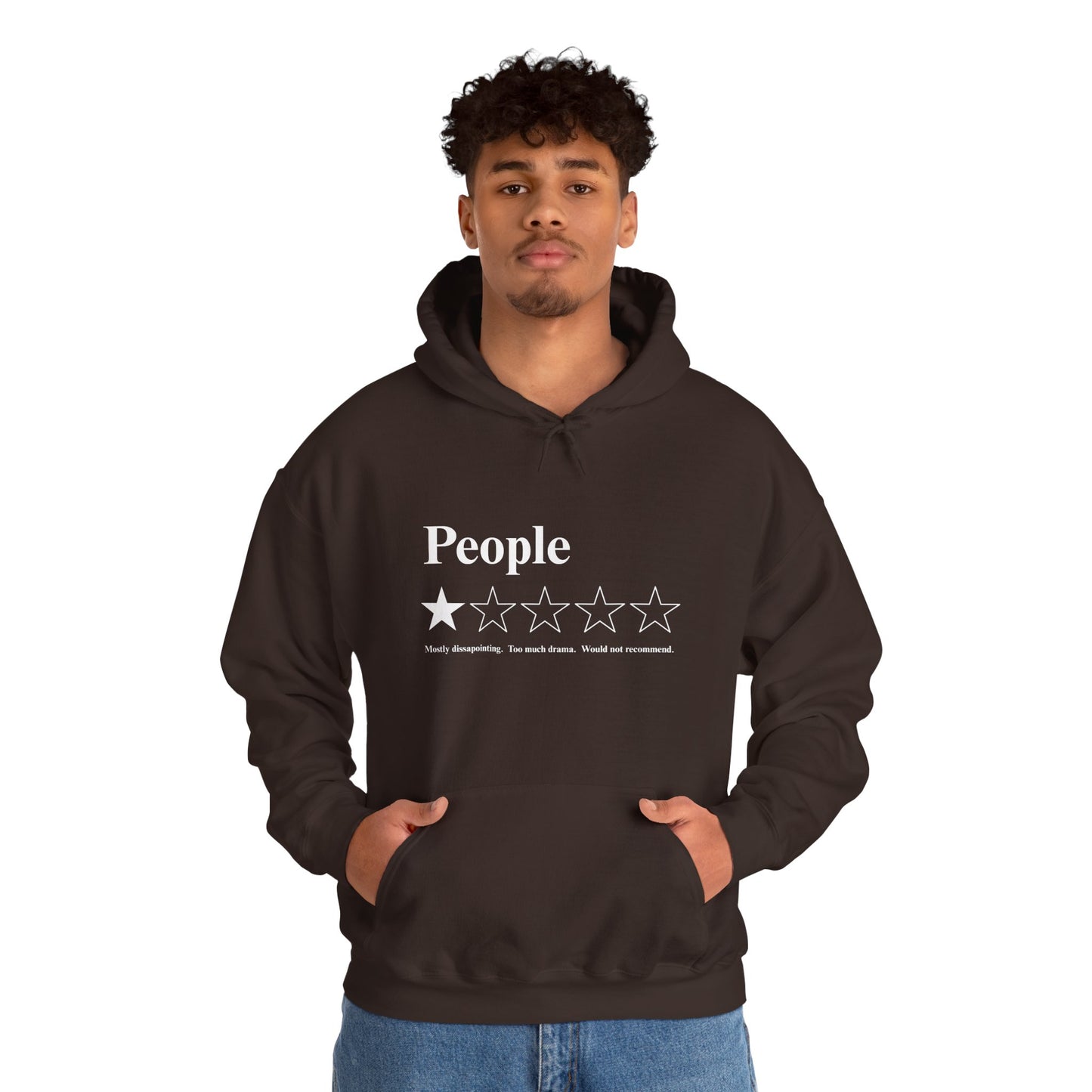 People 1-Star Hoodie — Funny Sarcastic Rating Pullover