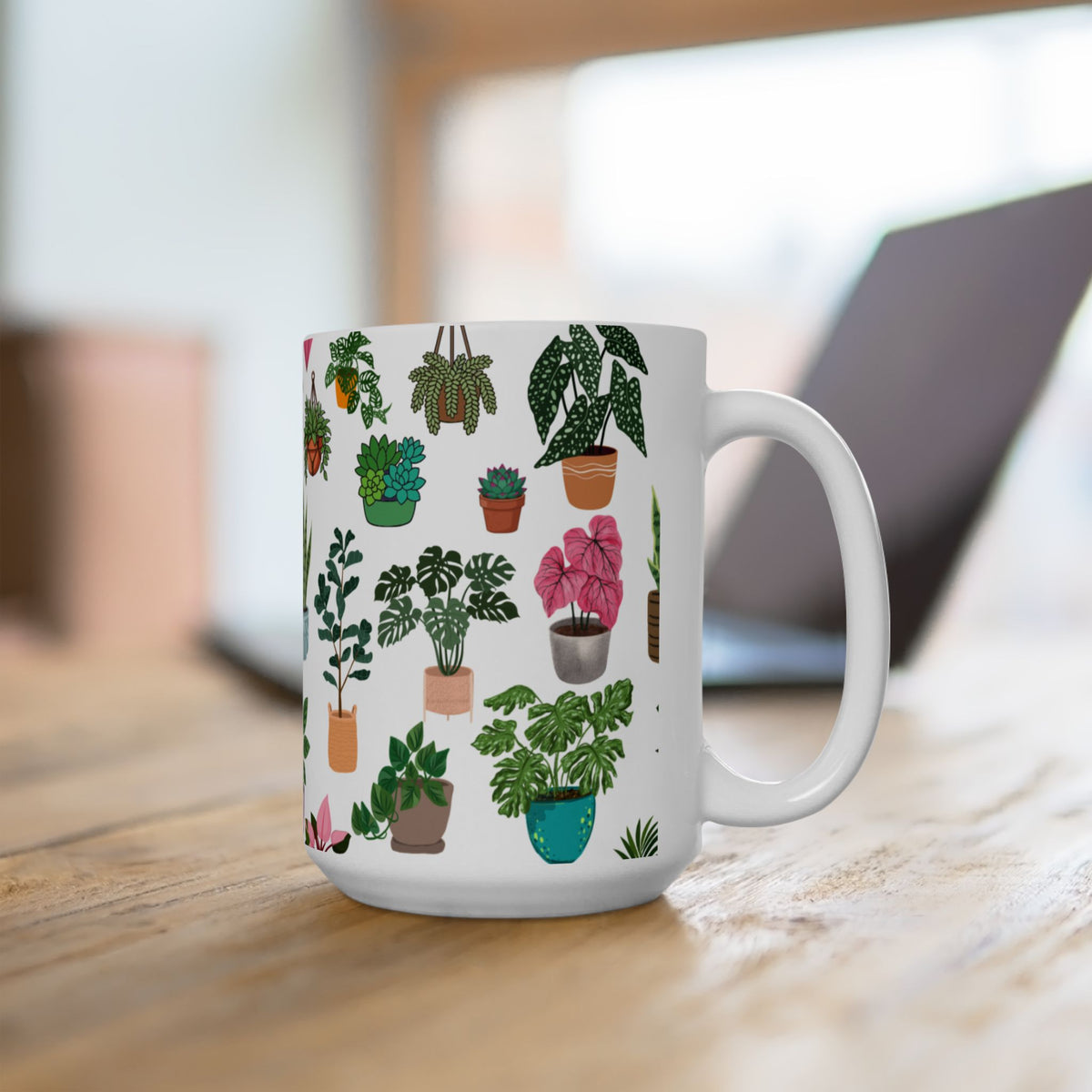 Colorful Houseplant Lover Ceramic Coffee Cup (11oz, 15oz)