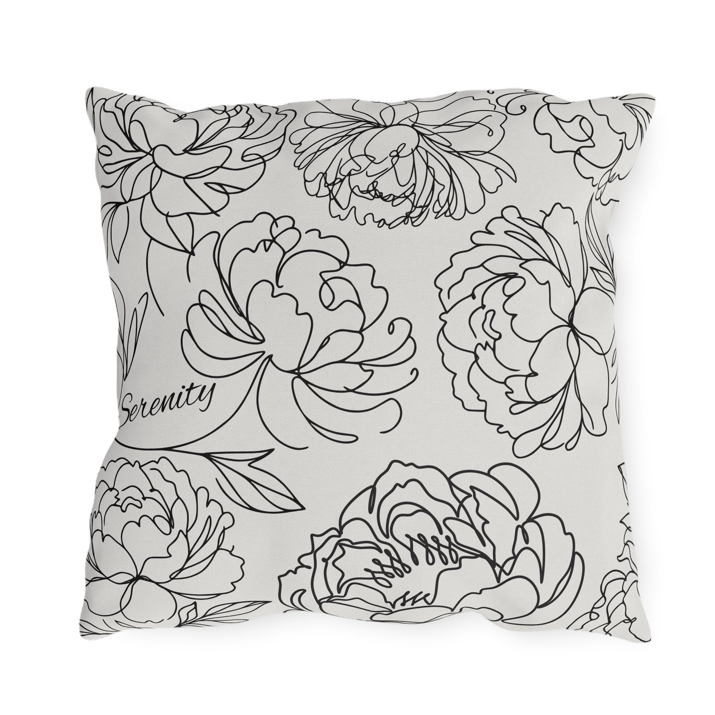 Serenity Floral Outdoor Pillows, Outdoor Decor, Garden Cushions, Patio Accessories, Home Relaxation, Water resistant, UV protection