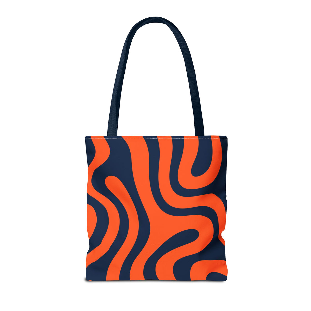 Tiger stripe Orange and Navy Tote Bag