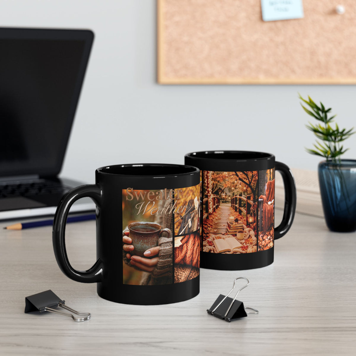 Sweater Weather Black Mug (11oz, 15oz)