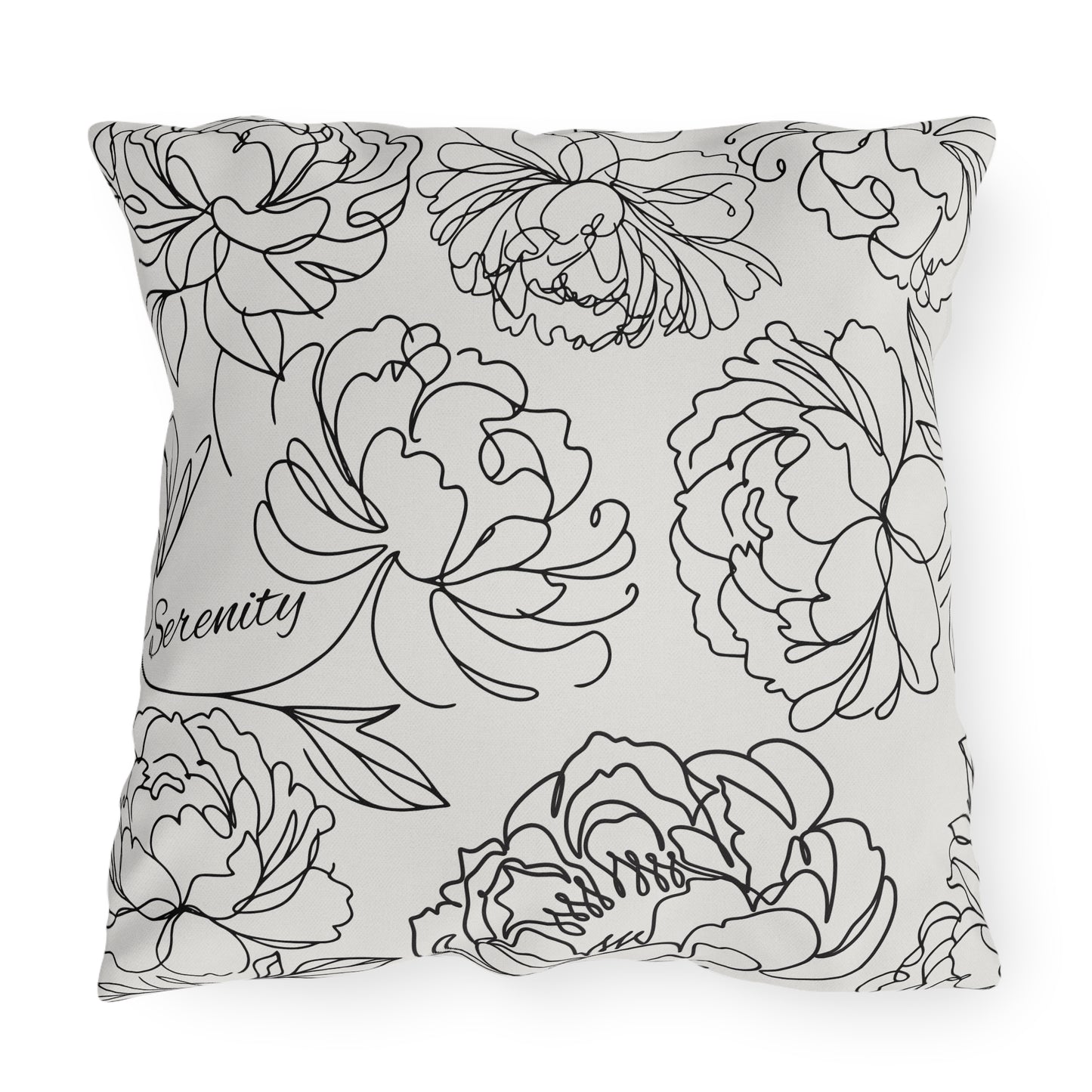 Serenity Floral Outdoor Pillows, Outdoor Decor, Garden Cushions, Patio Accessories, Home Relaxation, Water resistant, UV protection
