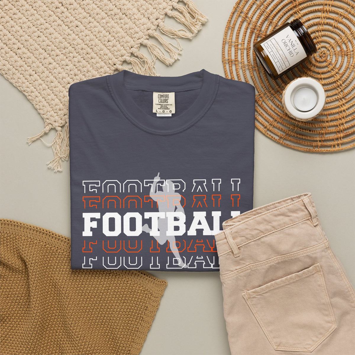 Game Day Football T-Shirt -'FOOTBALL' Front & 'GAME DAY' Back