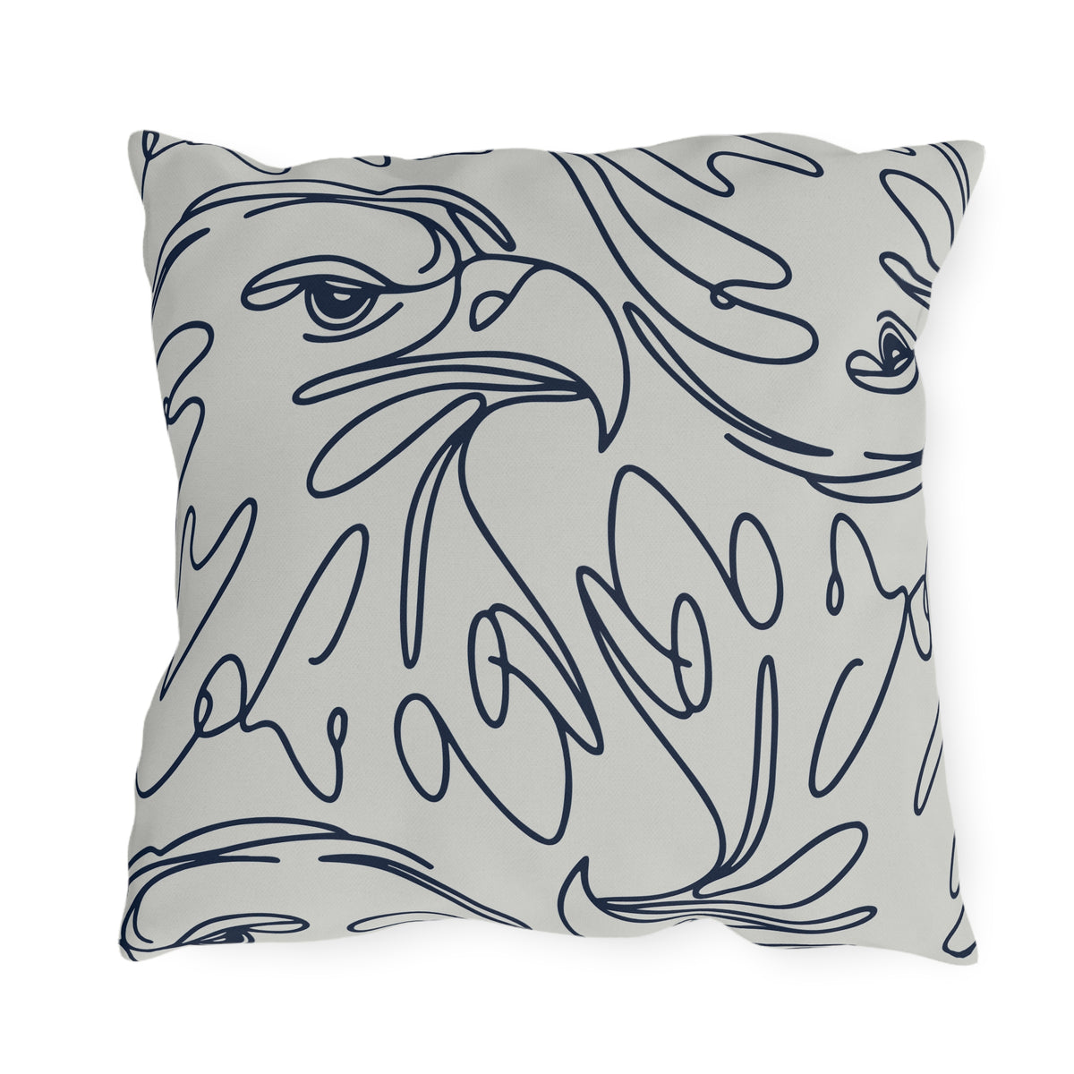Eagle Line Art Outdoor Pillow