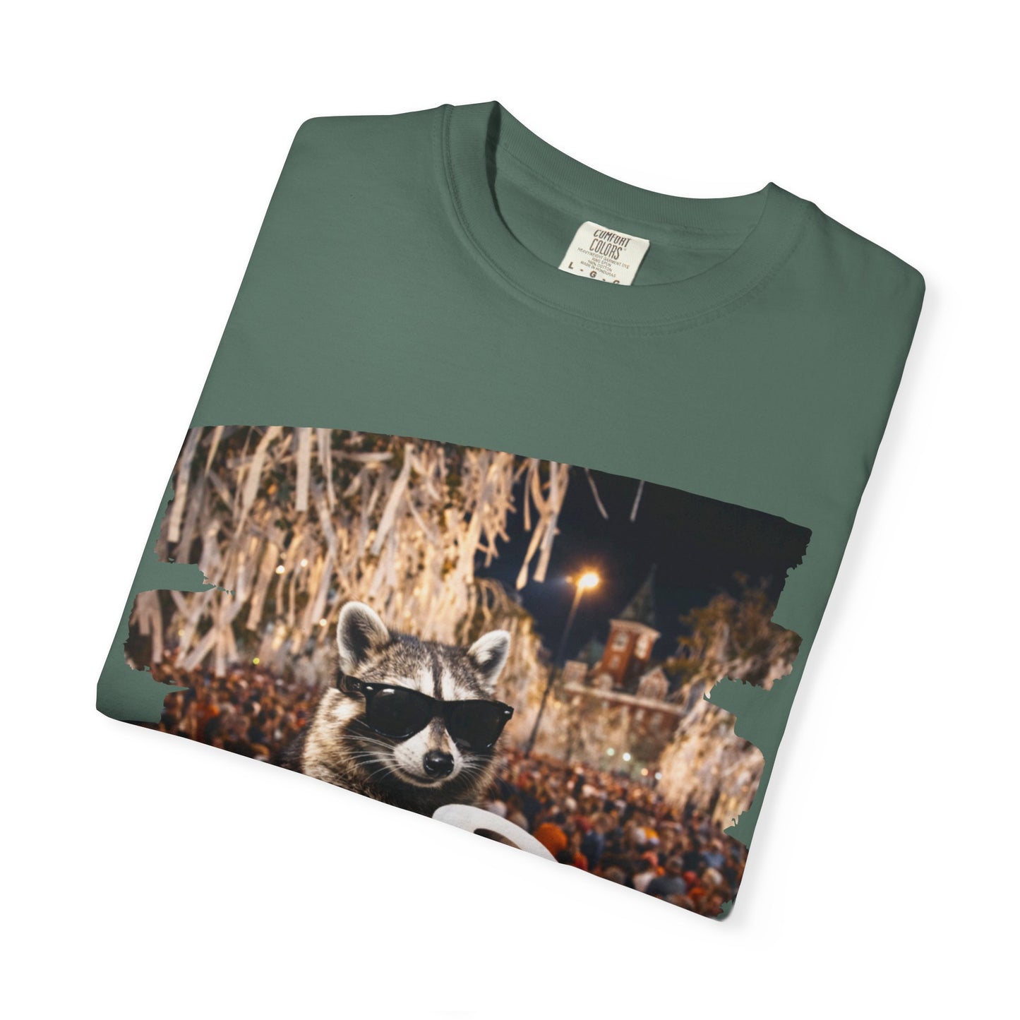 Raccoon Football T-Shirt — Comfort Colors Garment-Dyed Tee