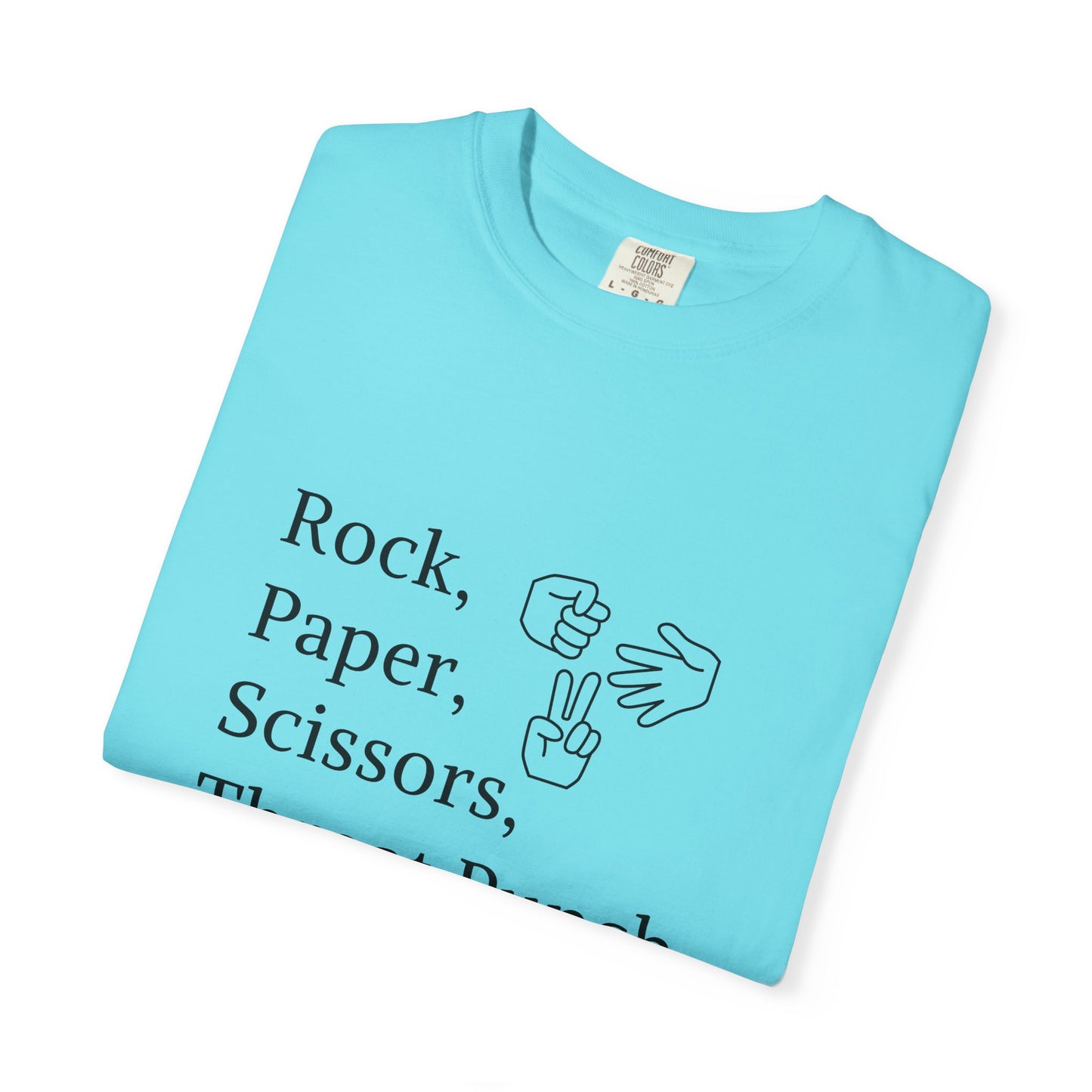 Rock Paper Scissors Throat Punch T-Shirt — Funny Adult Graphic Tee