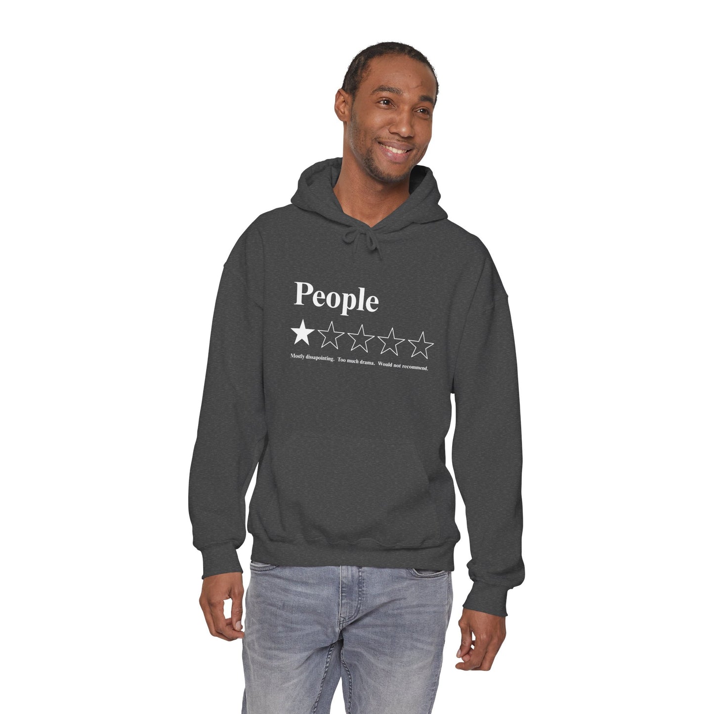 People 1-Star Hoodie — Funny Sarcastic Rating Pullover