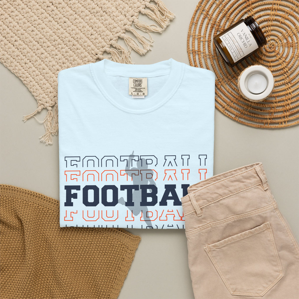 Game Day Football T-Shirt -'FOOTBALL' Front & 'GAME DAY' Back