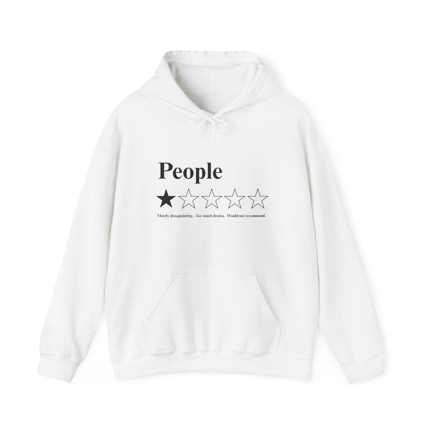 People 1-Star Hoodie — Funny Sarcastic Rating Pullover