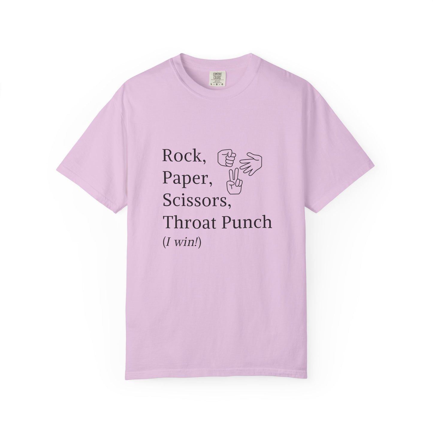 Rock Paper Scissors Throat Punch T-Shirt — Funny Adult Graphic Tee