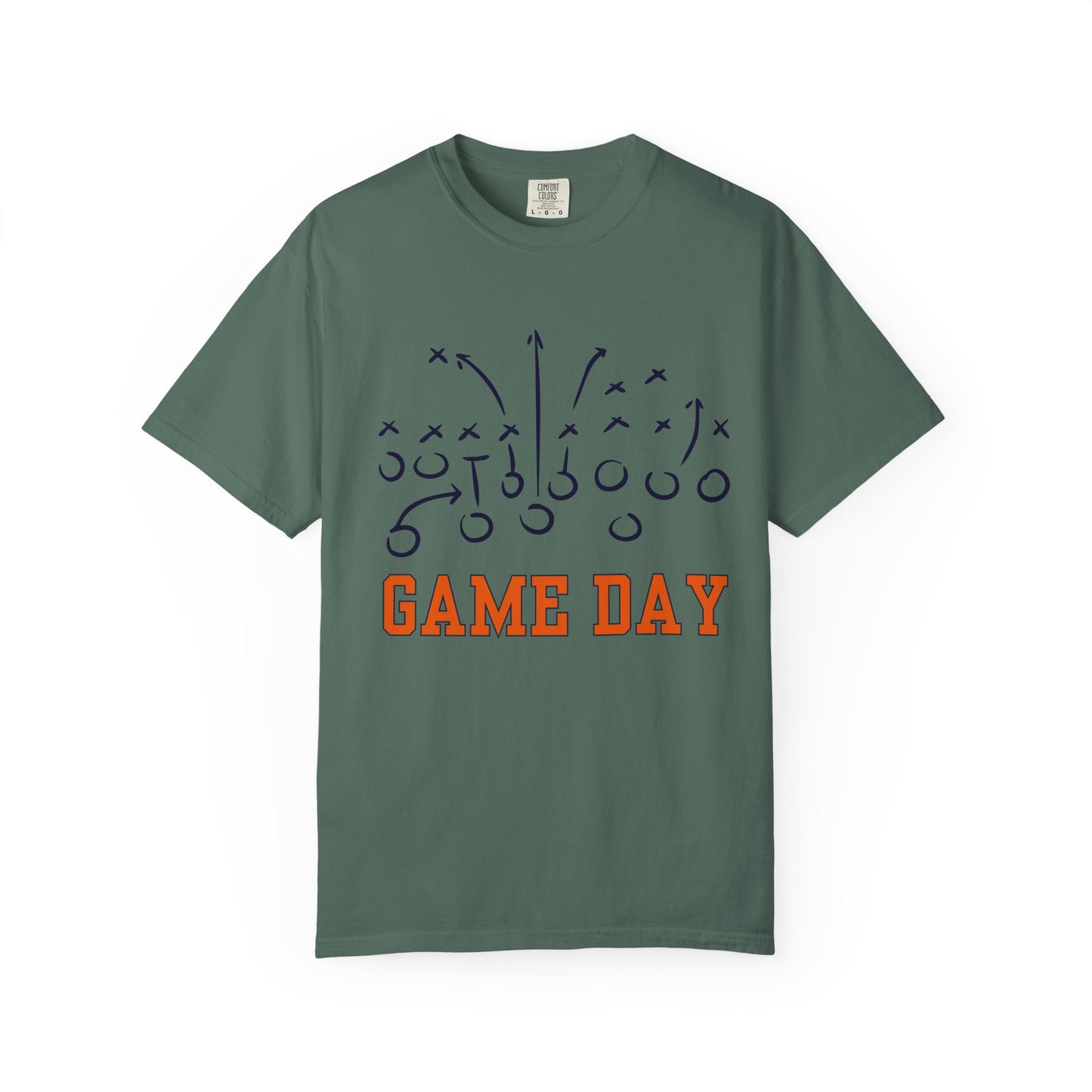 Game Day Football T-Shirt — Hand-Drawn Orange Play Routes