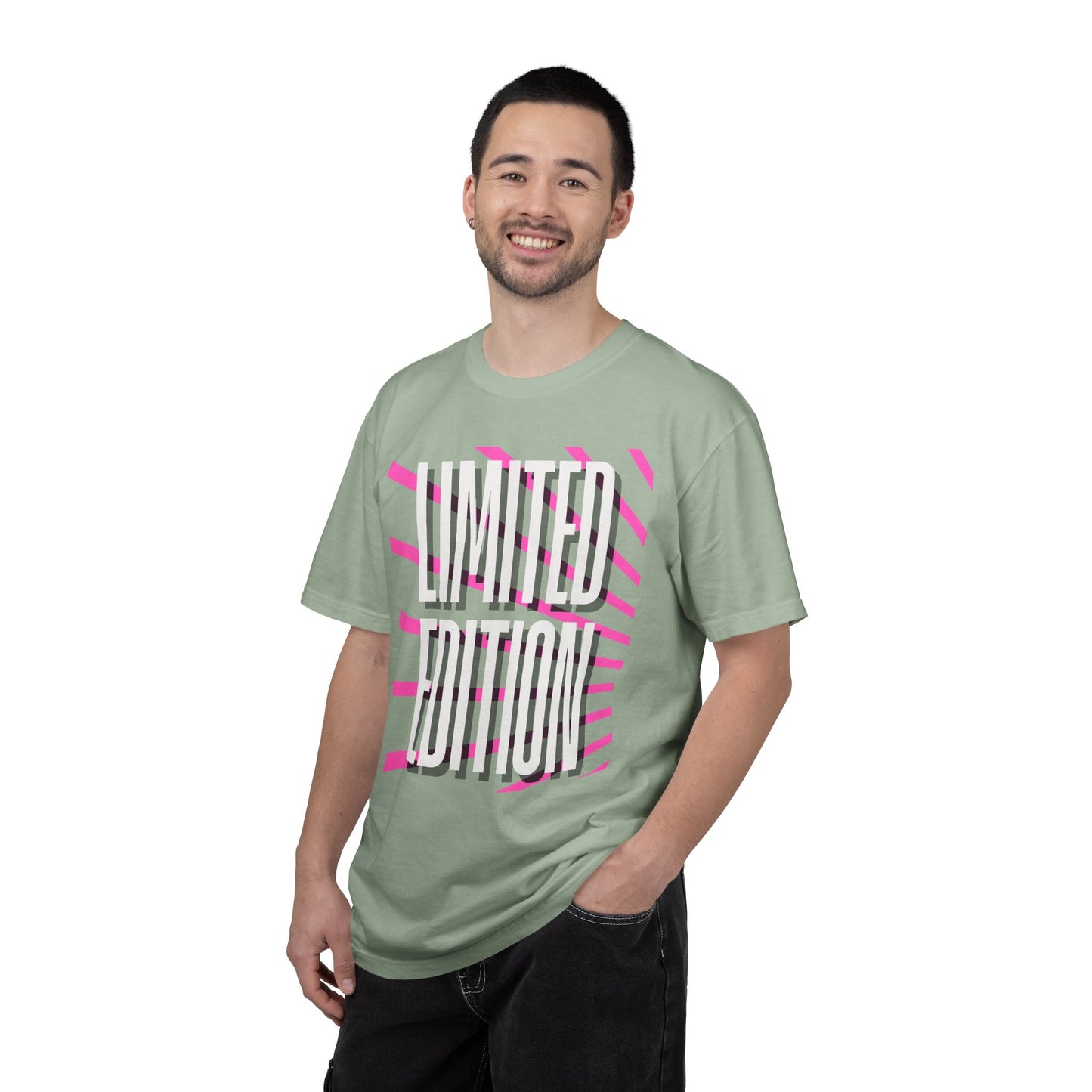 Limited Edition T-Shirt — Retro Pink Stripe Graphic