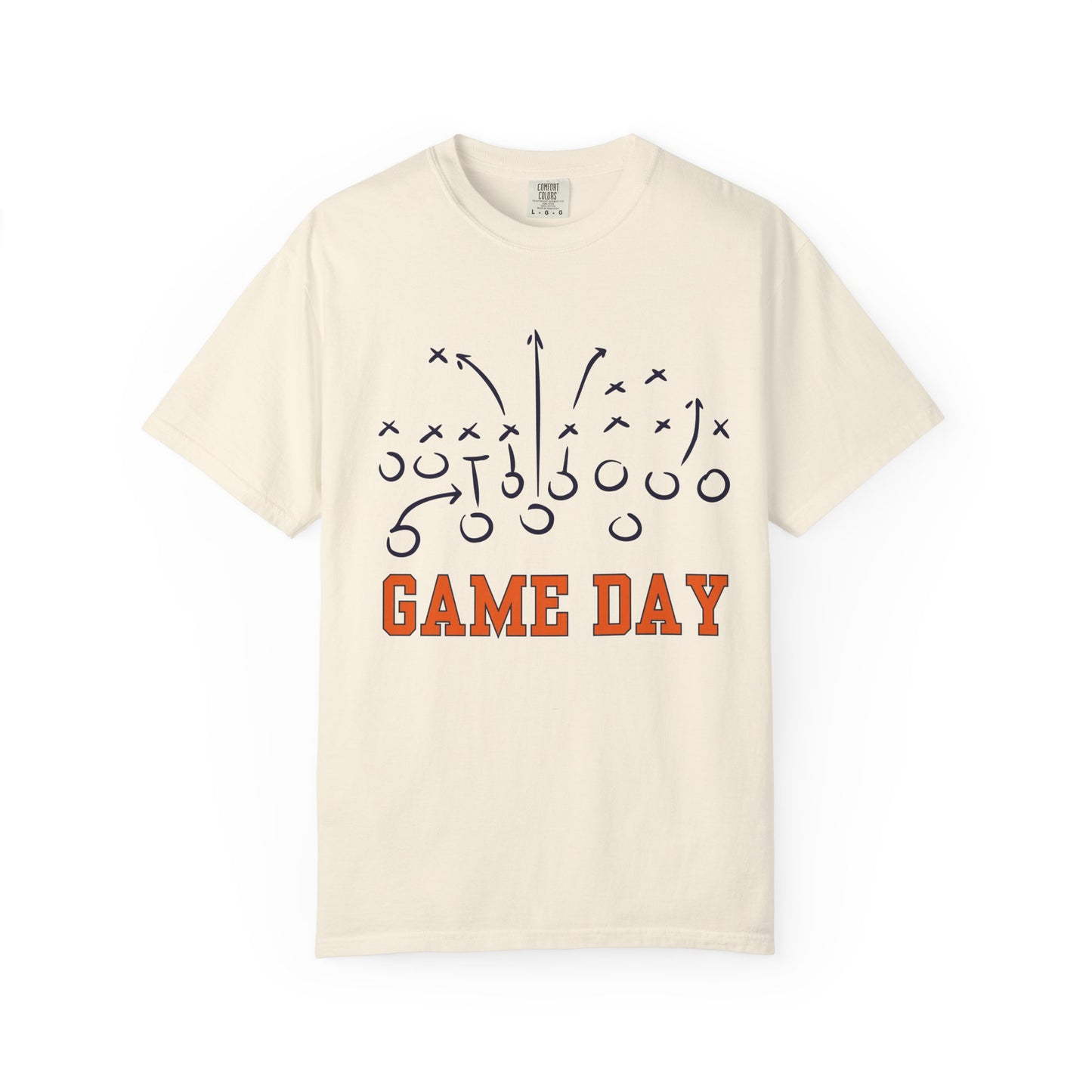 Game Day Football T-Shirt — Hand-Drawn Orange Play Routes