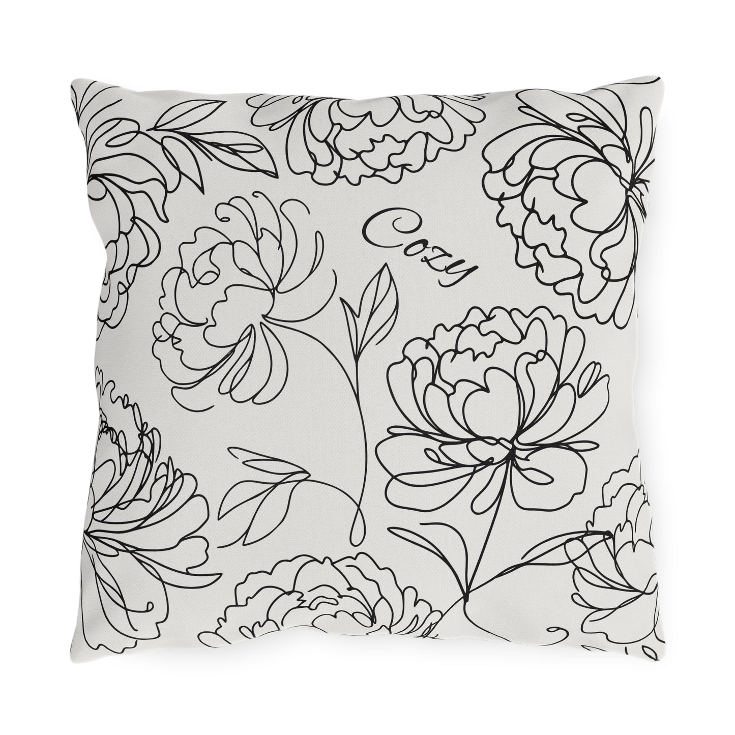 Cozy Floral Outdoor Pillows, Outdoor Decor, Garden Cushions, Patio Accessories, Home Relaxation, Water resistant, UV protection