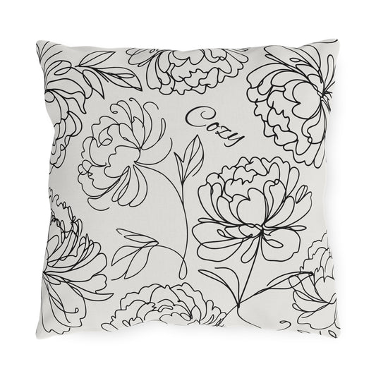 Cozy Floral Outdoor Pillows, Outdoor Decor, Garden Cushions, Patio Accessories, Home Relaxation, Water resistant, UV protection