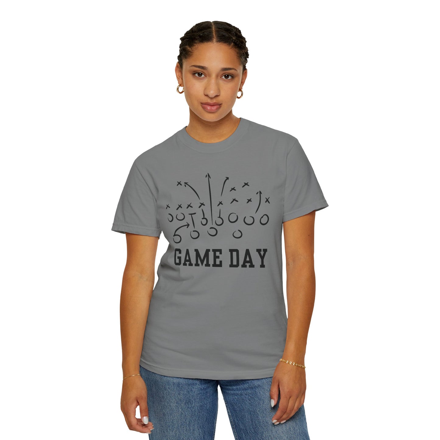 Game Day Football T-Shirt — 'Game Day Plays' Comfort Colors Tee