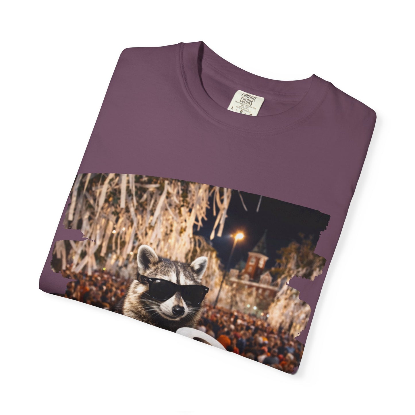 Raccoon Football T-Shirt — Comfort Colors Garment-Dyed Tee