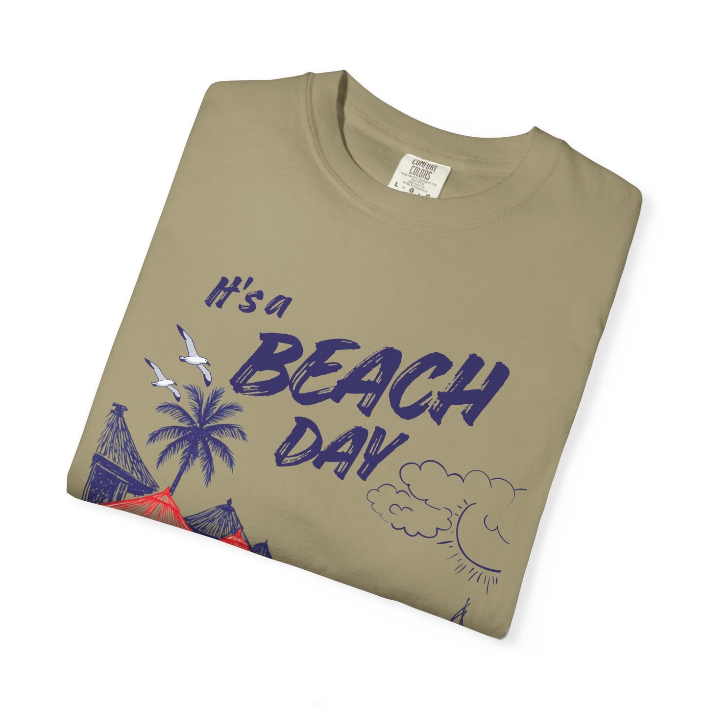 Beach Day Beach Night T-Shirt — Front & Back Beach Scene Unisex Tee