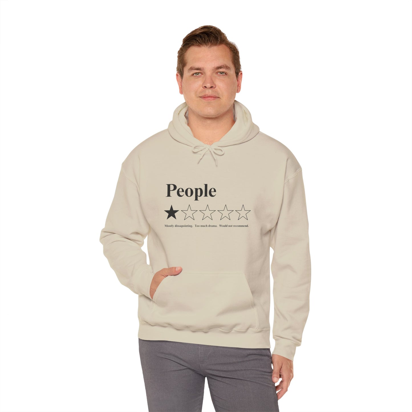People 1-Star Hoodie — Funny Sarcastic Rating Pullover