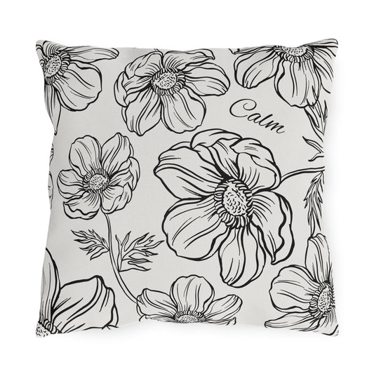 Calm Floral Outdoor Pillows, Collect the set, Outdoor Decor, Garden Cushions, Patio Accessories, Home decor, Water resistant, UV protection