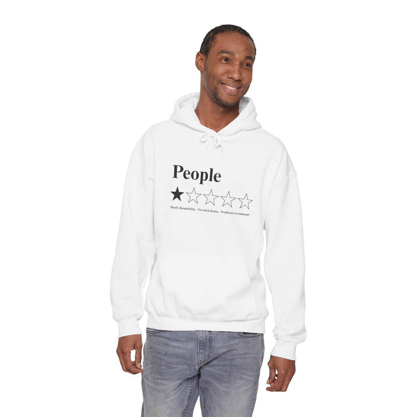 People 1-Star Hoodie — Funny Sarcastic Rating Pullover