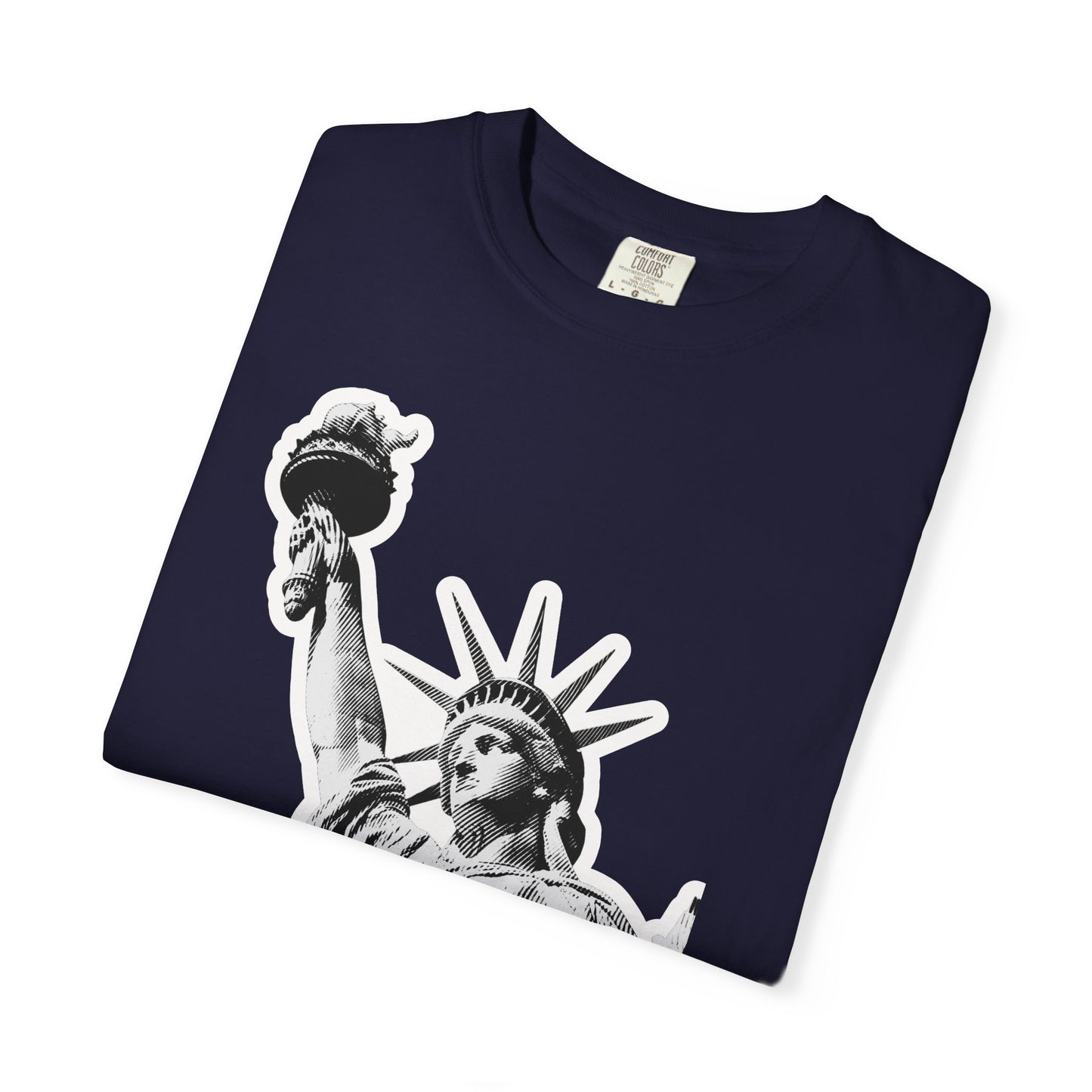 Statue of Liberty Graphic T-Shirt — Vintage Monochrome NYC Tee
