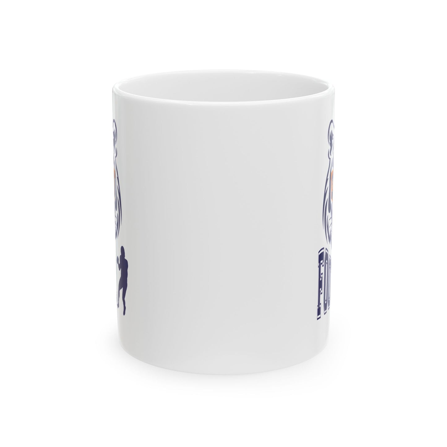 Football Tiger Mascot Ceramic Mug – Team Spirit Coffee Cup (11oz/15oz)