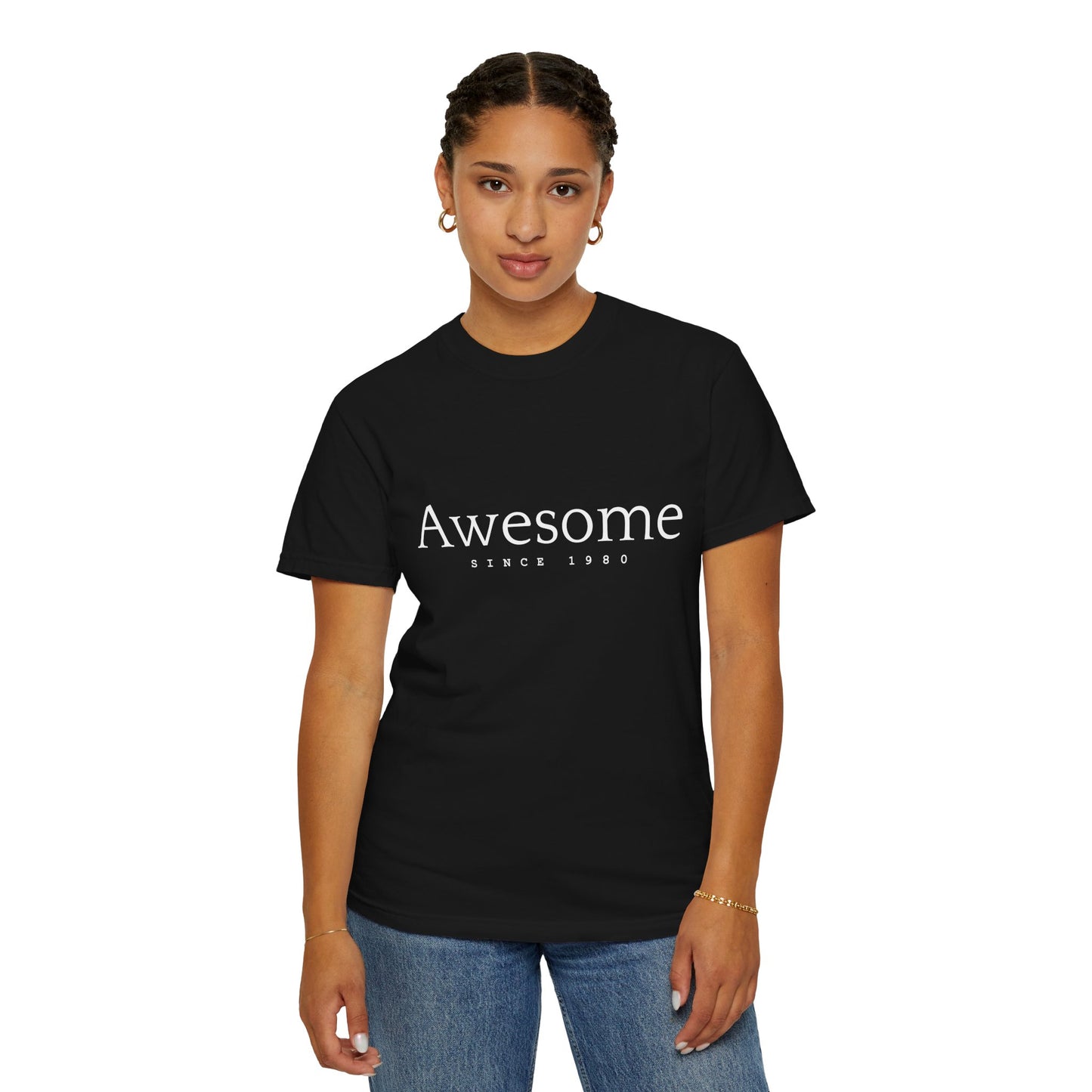 Awesome Since 1980 T-shirt — Comfort Colors Garment-Dyed Gift for Moms & Women